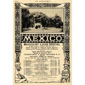  1906 Ad Mexico St. Louis Railway Travel Chapultepec 