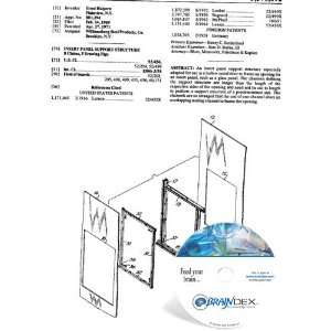  NEW Patent CD for INSERT PANEL SUPPORT STRUCTURE 