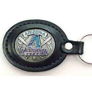  Arizona Diamondbacks Large Leather & Pewter Team Key Ring 
