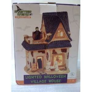  Lighted Animated Halloween Village House   Ghoul Mortuary 