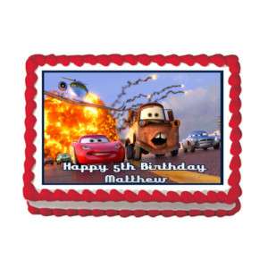 CARS 2 Edible Party Cake Image Topper Decoration Custom  