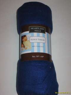   Fleece Blanket Throw NAVY BLUE 50x60 Free Shipping Holiday Gift  
