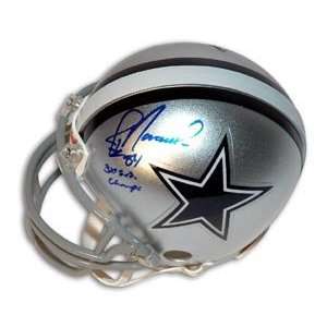   Novacek Signed Cowboys Mini Helmet   3x SB Champs: Sports Collectibles