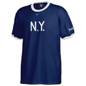   Nike New York Yankees Navy Changeup Ringer T shirt: Sports & Outdoors