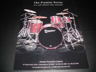   Drums   Premier Series   All About The Sound 2003 Print Ad  