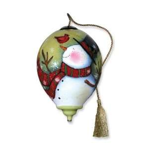   Snowman Hand painted Artist Susan Winget 3in Ornament Jewelry