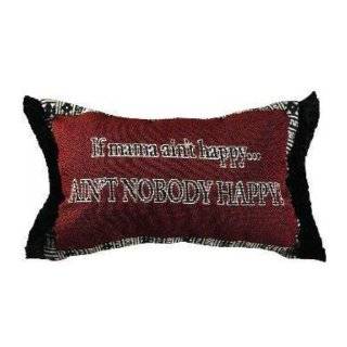 Manual Woodworkers & Weavers If Mama Aint Happy Pillow with Fringe 