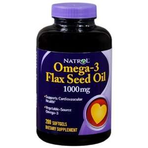  Natrol Heart Health Flax Seed Oil 1,000 mg 200 softgels 