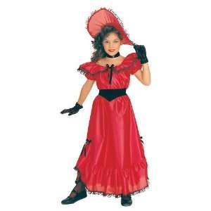  SOUTHERN BELLE RED CHILD COSTUME, ALL, MEDIUM Toys 