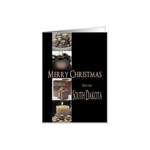  South Dakota State specific Merry Christmas card Winter 