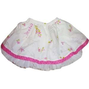    Baby Nay White/Floral Skirt Lined with Tulle Toddler 2/3 Baby