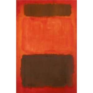  Mark Rothko 21.5W by 32.75H  Brown and Black in Reds 