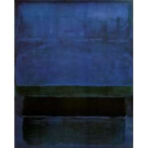  Mark Rothko 30W by 37H  Blue, Green, and Brown CANVAS 