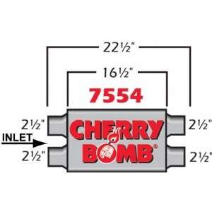  Cherry Bomb 7554 Elite Muffler: Automotive