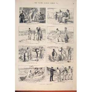  Tollit Tragedy Royd Sketches Seaside Old Print 1879