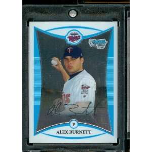  2008 Bowman Chrome Prospects # BP64 Alex Burnett   Minnesota 
