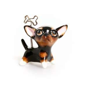  Chihuahua Short Hair Hand Crafted Picture Holder   Black 