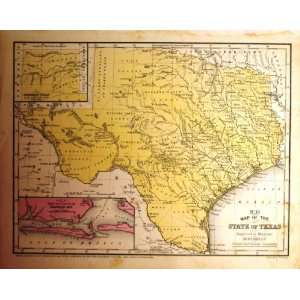  Antique Map of Texas, 1854