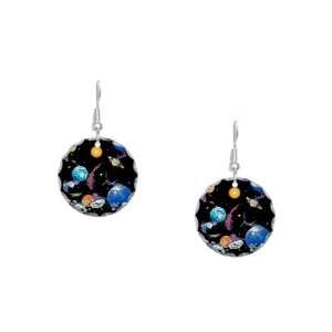   Earring Circle Charm Solar System And Asteroids Artsmith Inc Jewelry