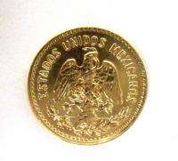 Mexican 1955 Cinco Pesos Coin 4.8 grams Gold Coin NO RESERVE  