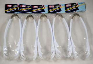 Lot of 6 White Plastic Kitchen Salad Serving Tongs 061541004698  