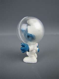 Vintage Rare Schleich Smurf Astronaut Mini Figure Peyo  