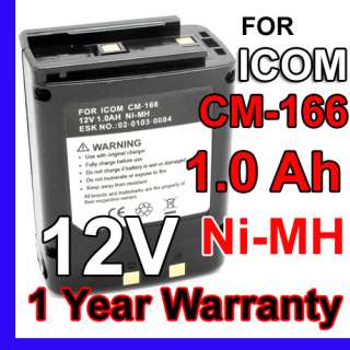 FOR ICOM CM 166 BATTERY IC A3 IC A3E IC A22 IC A22E A3 A3E A22 A22E 