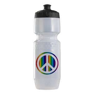    Trek Water Bottle Clear Blk Chromatic Peace Symbol 