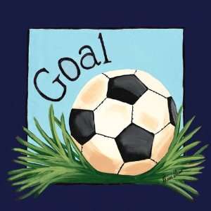  Soccer Ball Goal Varsity Blue Canvas Art: Sports 