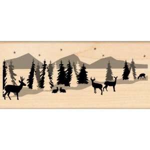   : Penny Black Rubber Stamp 2.5X5.5 Snowscape: Arts, Crafts & Sewing