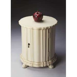 Drum Table by Butler Specialty Company   Cottage White (571222)