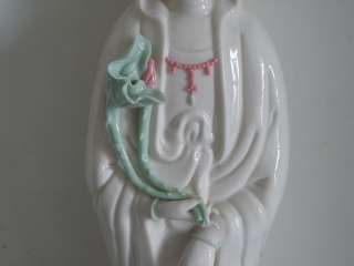 Chinese Blue and White Porcelain Kuanyin Buddha Statue  