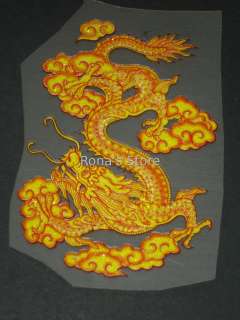 Oriental Chinese DRAGON Iron On Patch Heat Transfer Motif Applique 