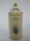 Vintage Lenox Spice Garden Chive Spice Jar Canister 24 Karat Gold 