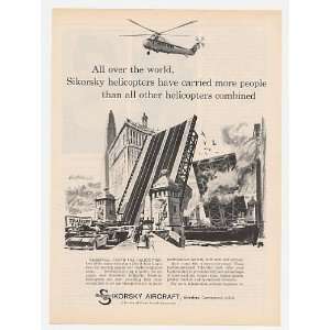  1959 Sikorsky Aircraft Turbocopter Helicopter Print Ad 