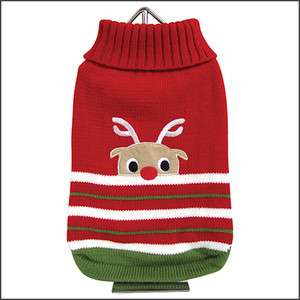 Dog Clothes FouFou Dog Reindeer Sweater Holiday Christmas chihuahua 