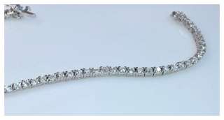 Ct 62 CZ 925 Sterling Silver Tennis Bracelet, 8, 10.90Gm, SONATONA 