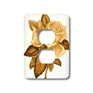 SmudgeArt Flower Art Designs   Rose Gold Tone   Light Switch Covers 