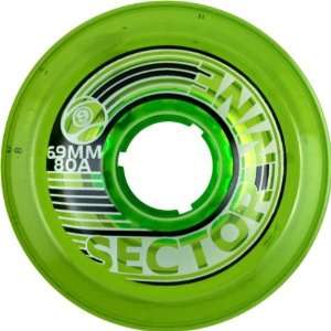  Sector 9 Slalom 80a 69mm Clear.green Skate Wheels: Sports 