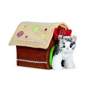  Gingerbread House & Grey Tabby Cat By GANZ: Toys & Games