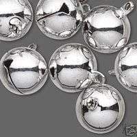20 Big Silver 16mm Christmas Jingle Bell Charms~Craft  