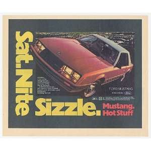   Ford Mustang Saturday Nite Sizzle Print Ad (14021)