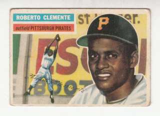 ROBERTO CLEMENTE #33 Pitts Pirates 1956 Topps GREY VgEx  