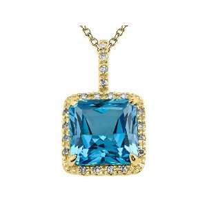  Genuine Blue Topaz Pendant by Effy Collection® in 14 kt 