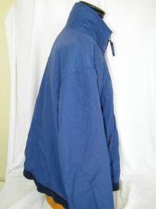 LL Bean Navy Blue Warmup Jacket Classic Large 2182  
