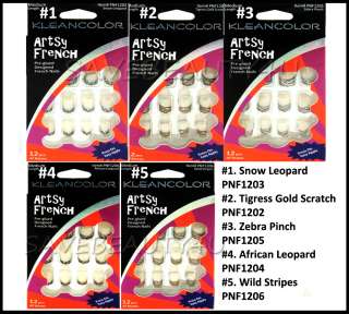 New 12PC Kleancolor Nail Art Tip Pre Glued Art French Nail   (PNF1202 