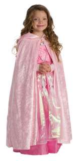 NEW Princess Hooded Cloak Cape Pink Girl Medieval S XL  