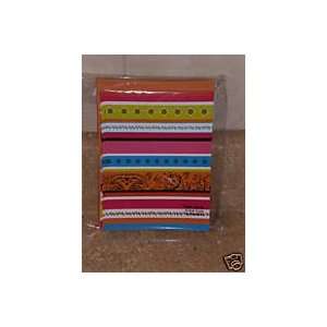  8 Multi Color Stripes Bandana Style Note Cards Health 