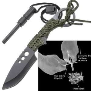  Full Tang Survival Knife & Fire Starter TDH215 Everything 
