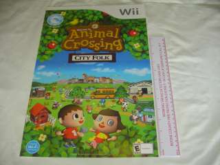 Animal Crossing : City Folk   Nintendo Wii Promo Poster  